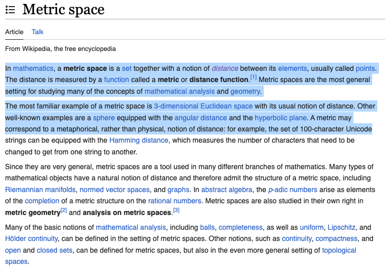Wikipedia snippet