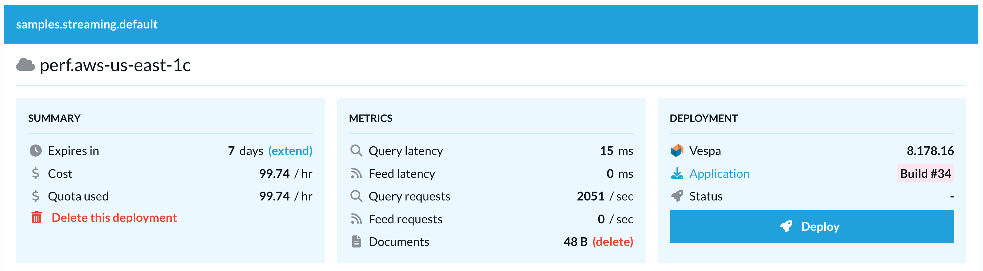 Query latency and throughput