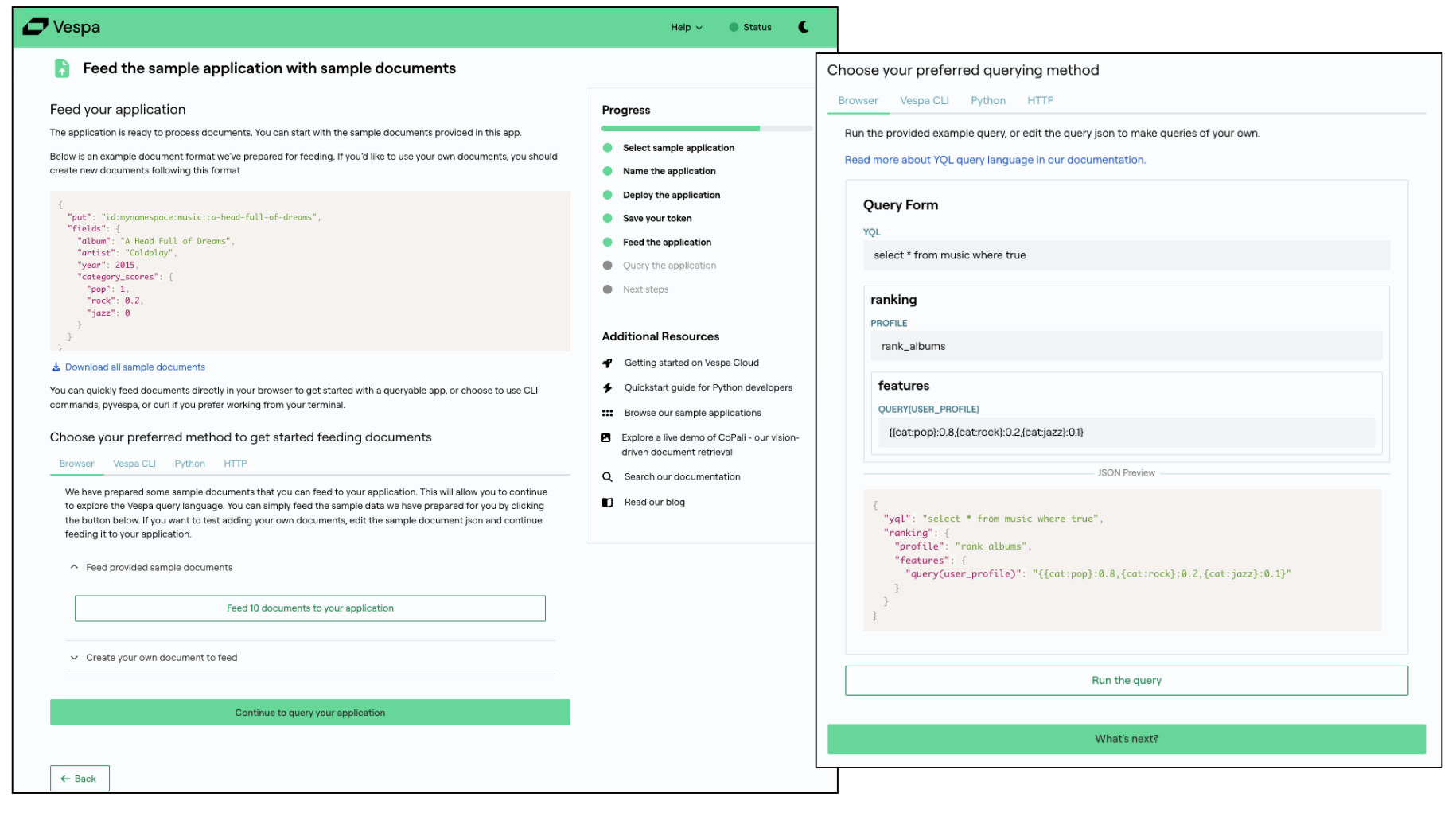 New onboarding experience